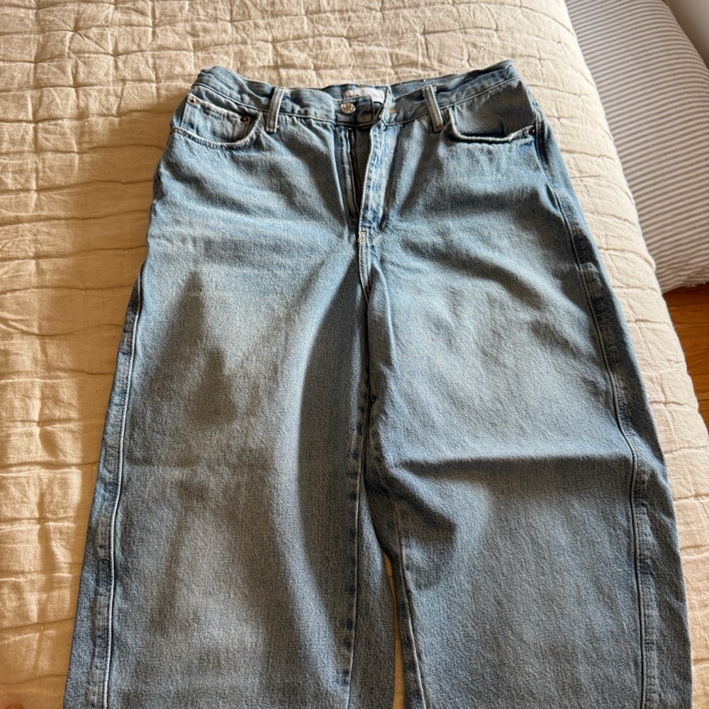 Zara Barrel Leg Denim Jeans
